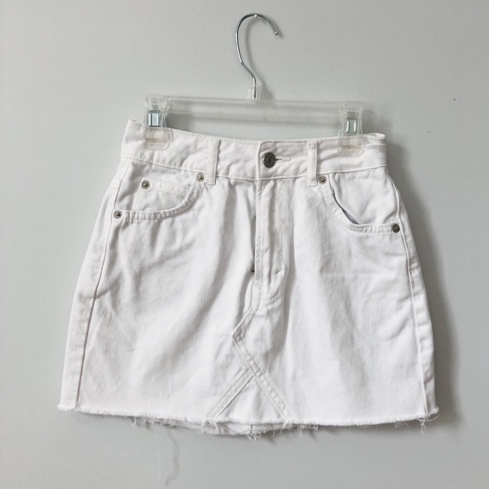 TopShop White Denim Skirt